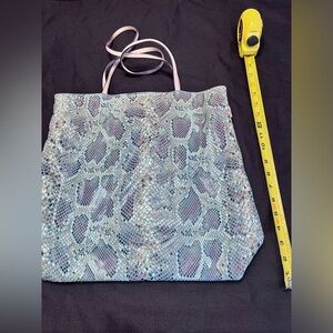 Beautifully Sorial light blue snakeskin tote in perfect condition.